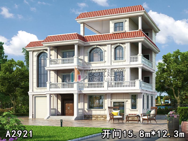 【定制设计】湖南黄总三层大气欧式别墅设计图纸A2921