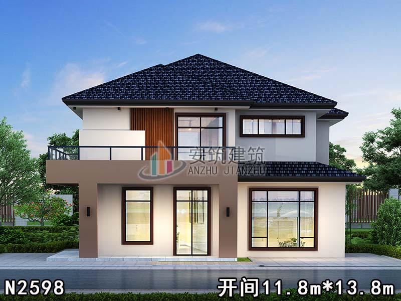 N2598新农村现代风二层别墅设计图