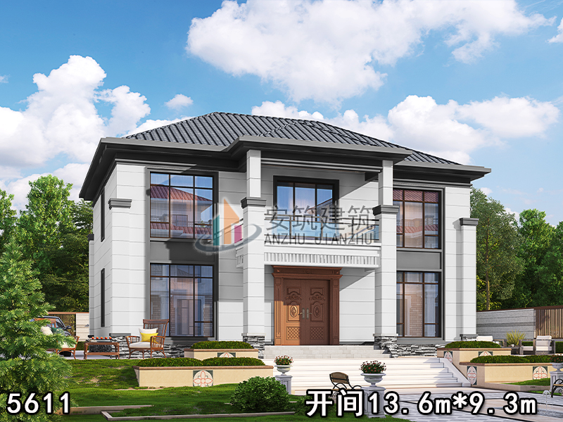 5611二层现代风格新农村别墅图纸