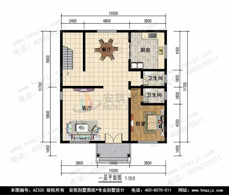 农村三层小洋房砖混结构小别墅设计图_新农村别墅,AZ320